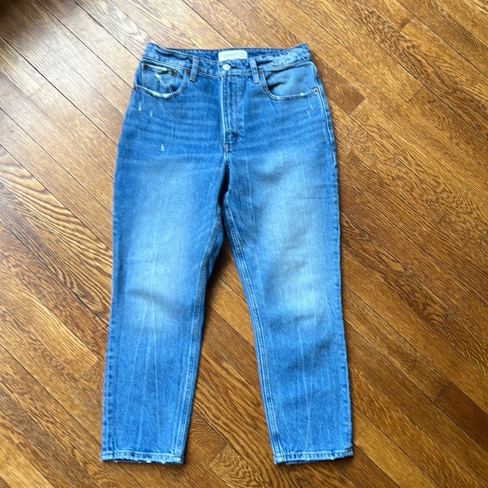 Abercrombie & Fitch High Rise Mom Jean, 26/6s (Short), Curve Love